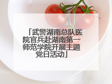 武警湖南总队医院官兵赴湖南第一师范学院开展主题党日活动